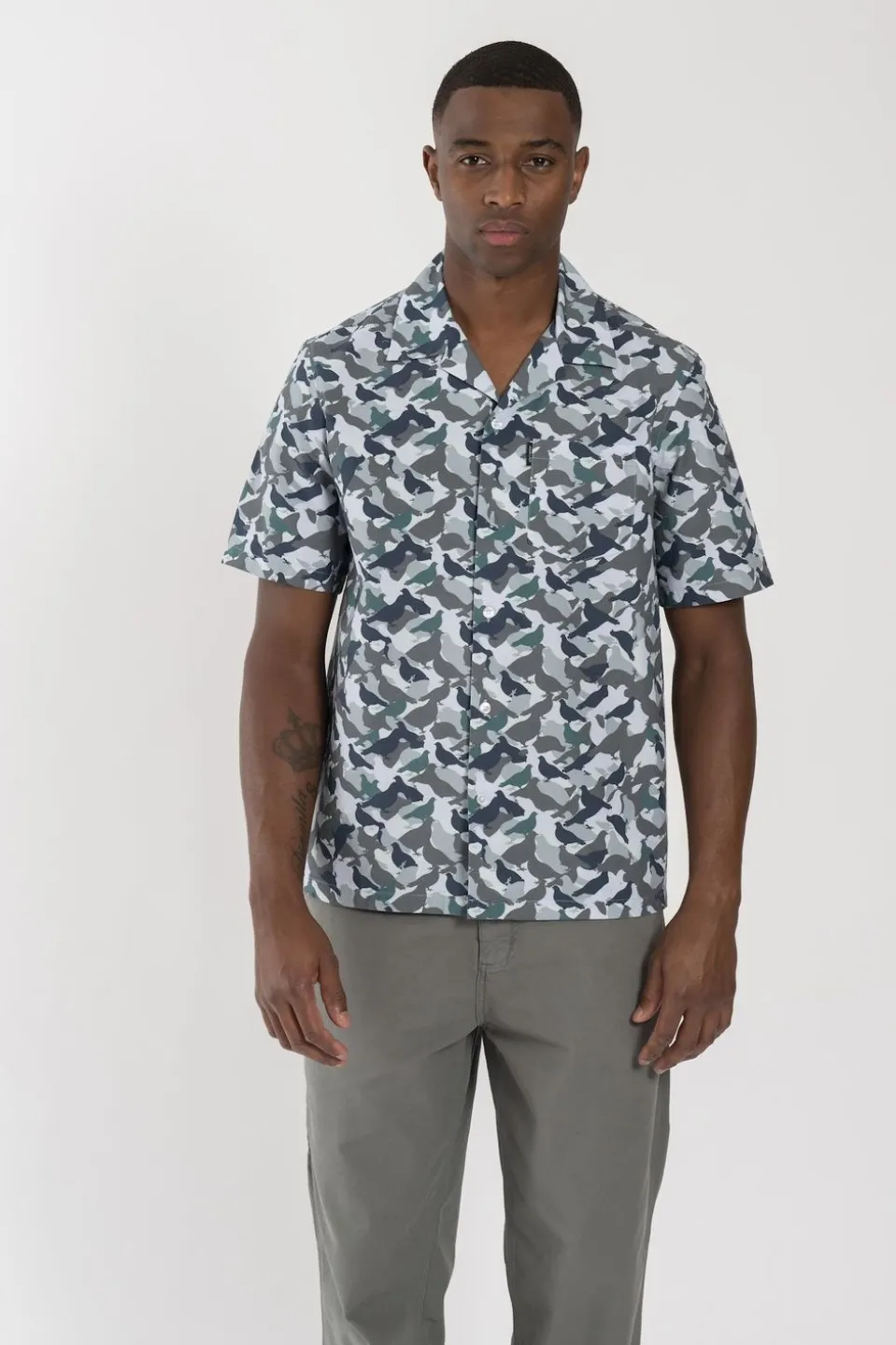 Antwrp Hemd Short Sleeve Pigeon