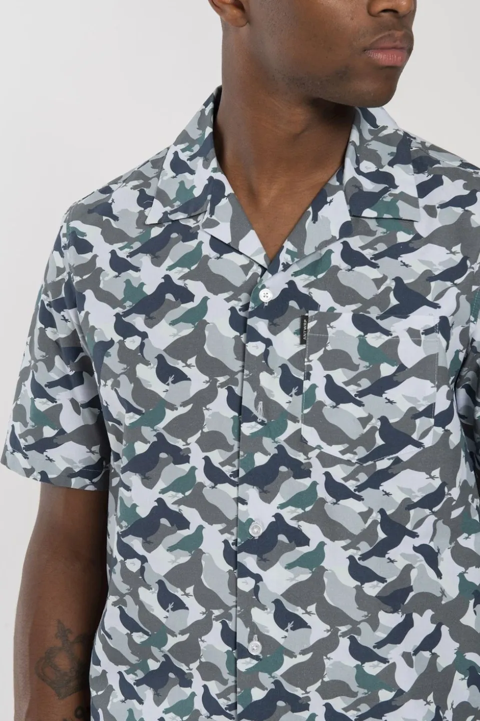 Antwrp Hemd Short Sleeve Pigeon