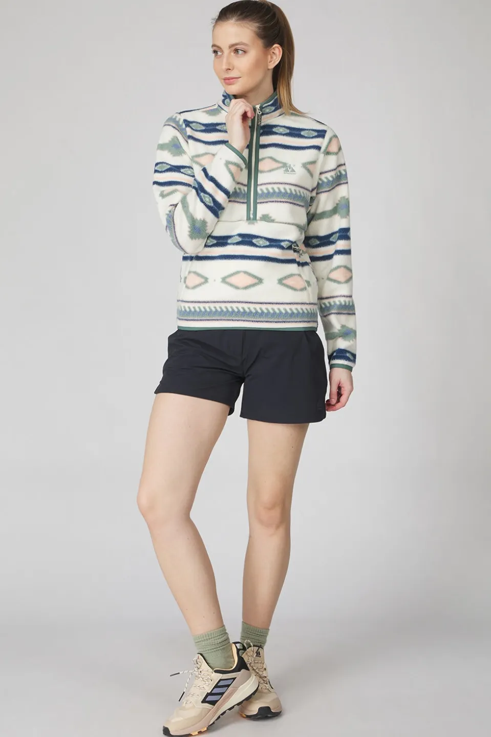 Ayacucho Fleece Barrosa Printed Half Zip W
