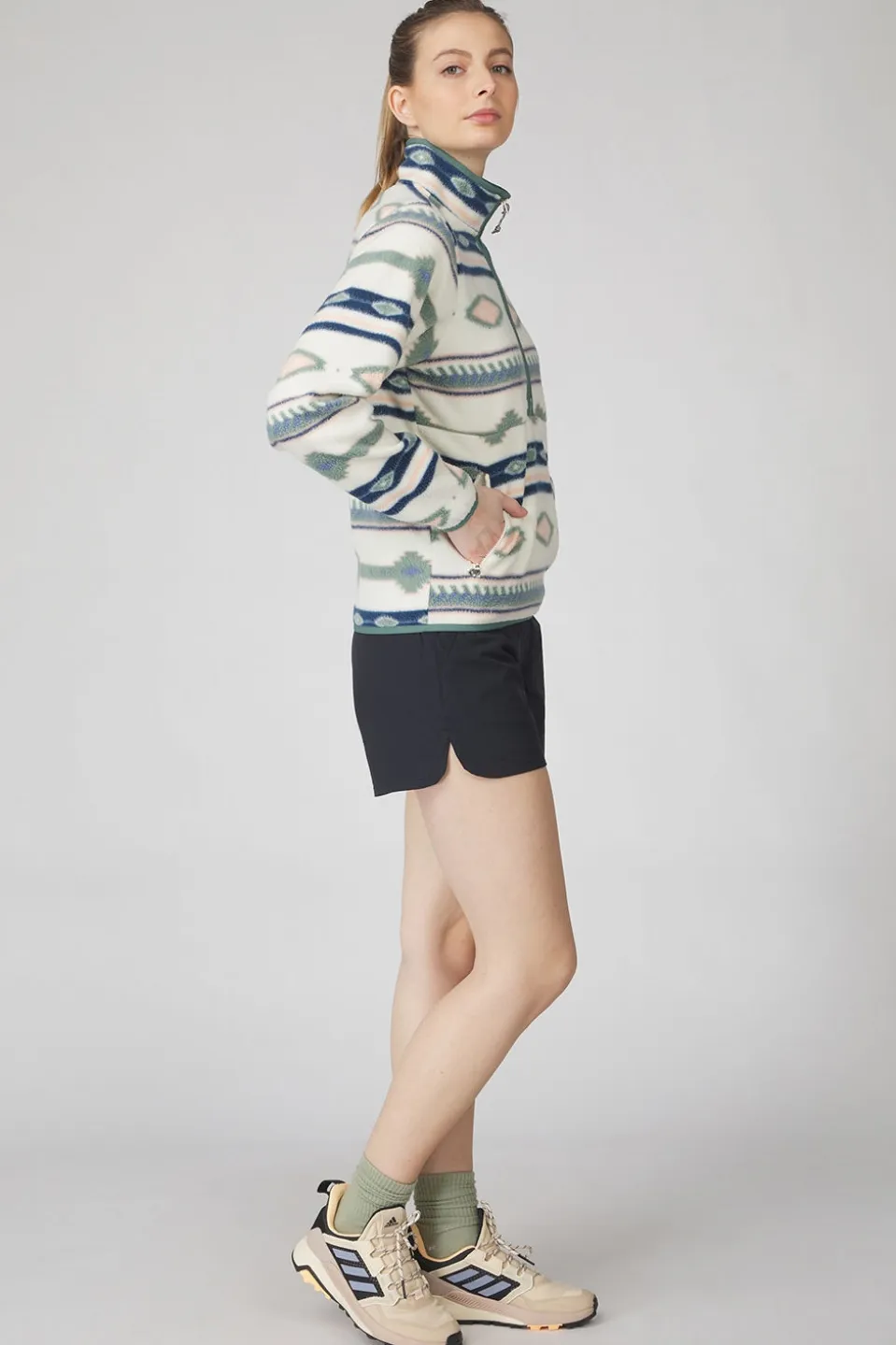 Ayacucho Fleece Barrosa Printed Half Zip W