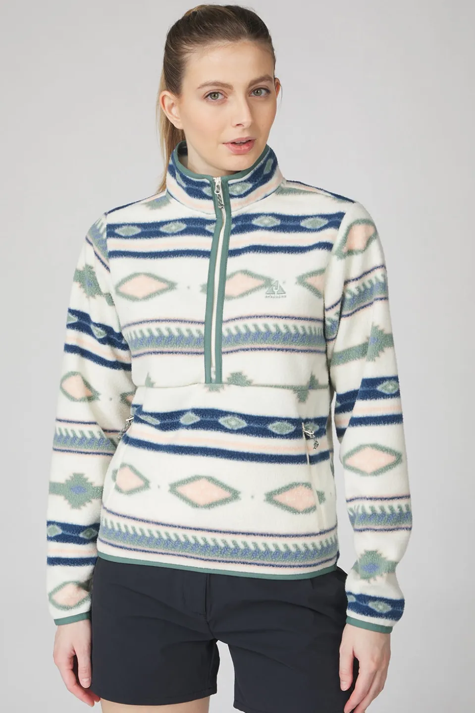 Ayacucho Fleece Barrosa Printed Half Zip W