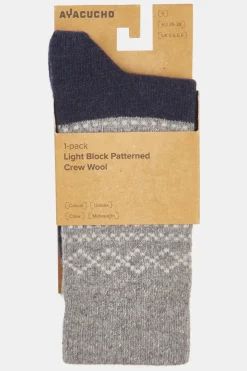 Ayacucho Wandelsokken Light Block Patterned Crew Wool