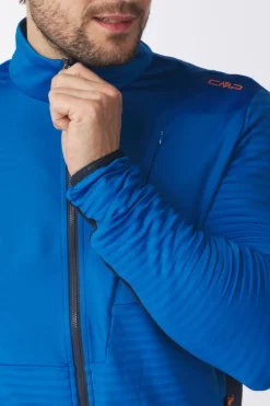 CMP Fleece Man Ski Full Zip Striped Stretch Fleece