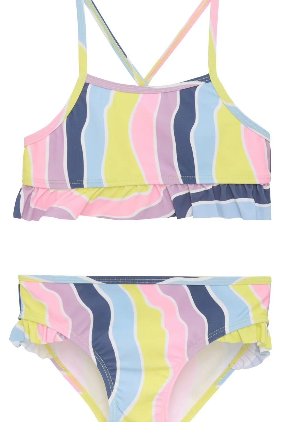 Color Kids Bikini W. Frills, Aop