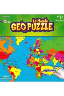 GEOTOYS GeoPuzzle Monde 68 pièces (FR) 660 x 318 mm