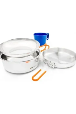 GSI Outdoors Pot Glacier Stainless 1 Person Mess Kit