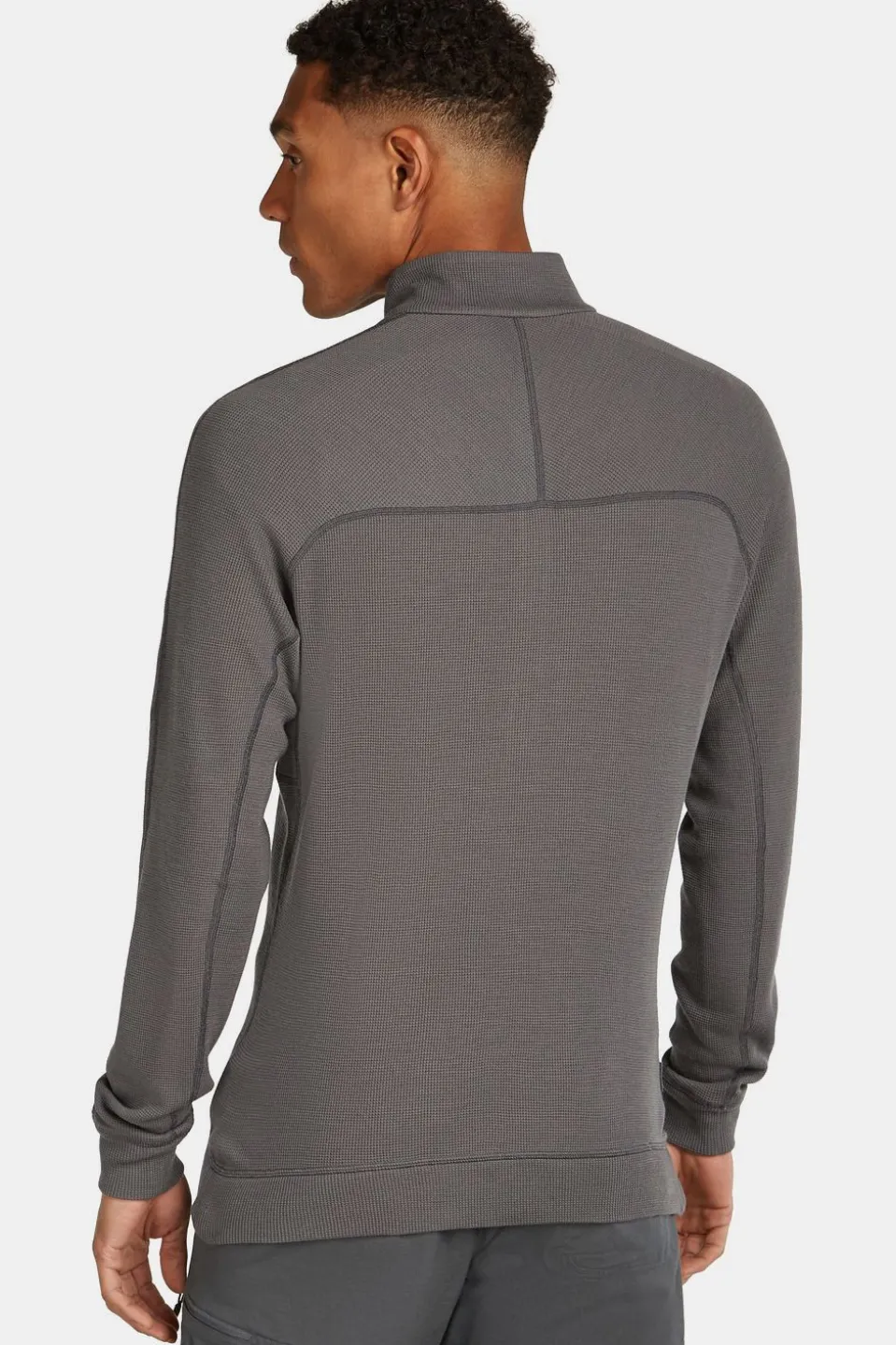 icebreaker Fleece M Mer 260 Waffle Knit Wander Ls Half Zip