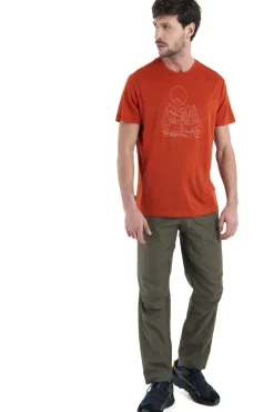 icebreaker T-shirt Men's Merino 150 Tech Lite III Ss Tee Sunset Camp