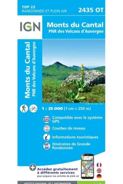 IGN Monts du Cantal PNR des Volcans d'Auvergne gps