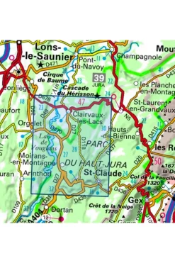 IGN St-Claude / Lac de Vouglans / PNR du Haut Jura gps