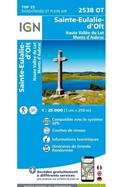IGN Ste-Eulalie-d'Olt / Hte Vallée du Lot / Mt d'Aubrac gps