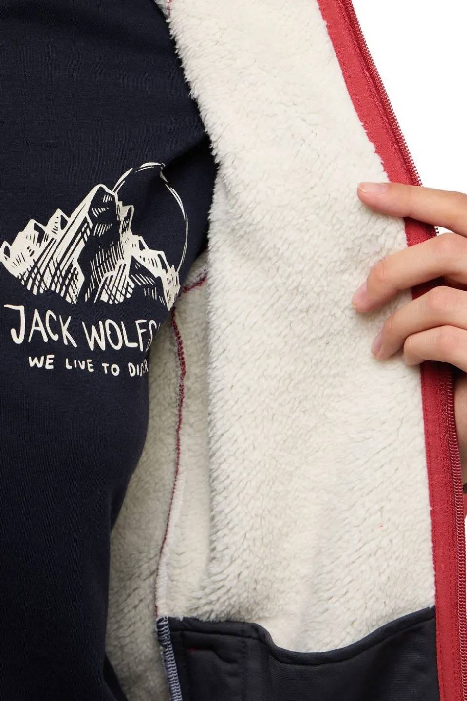 Jack Wolfskin Fleece Kaminfeuer Hoodie
