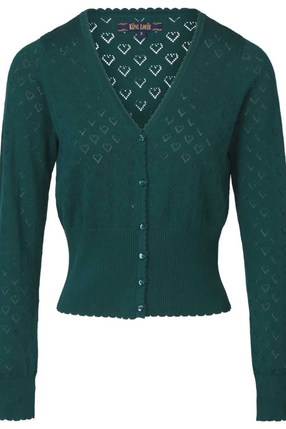 King Louie Cardigan V Heart Ajour Bci