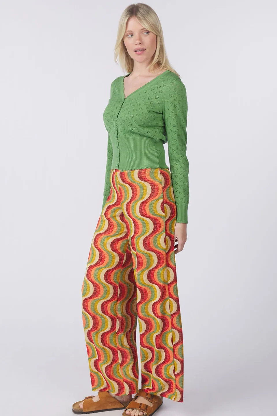 King Louie Cardigan V Heart Ajour Bci