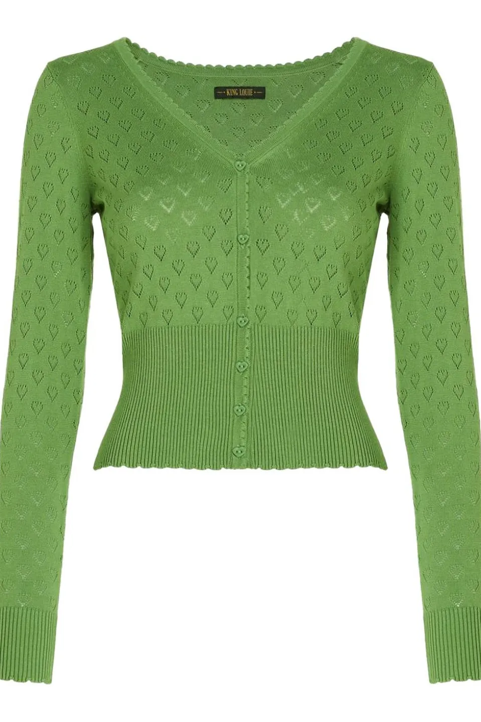 King Louie Cardigan V Heart Ajour Bci