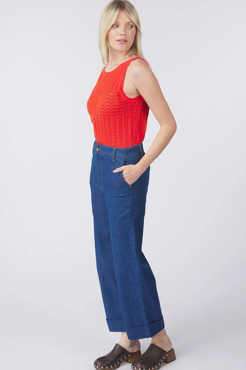 King Louie Jeans Lisa Culotte Chambray