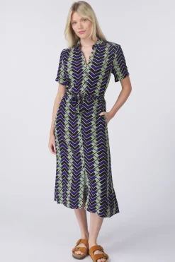 King Louie Jurk Olive Midi Dress Caen