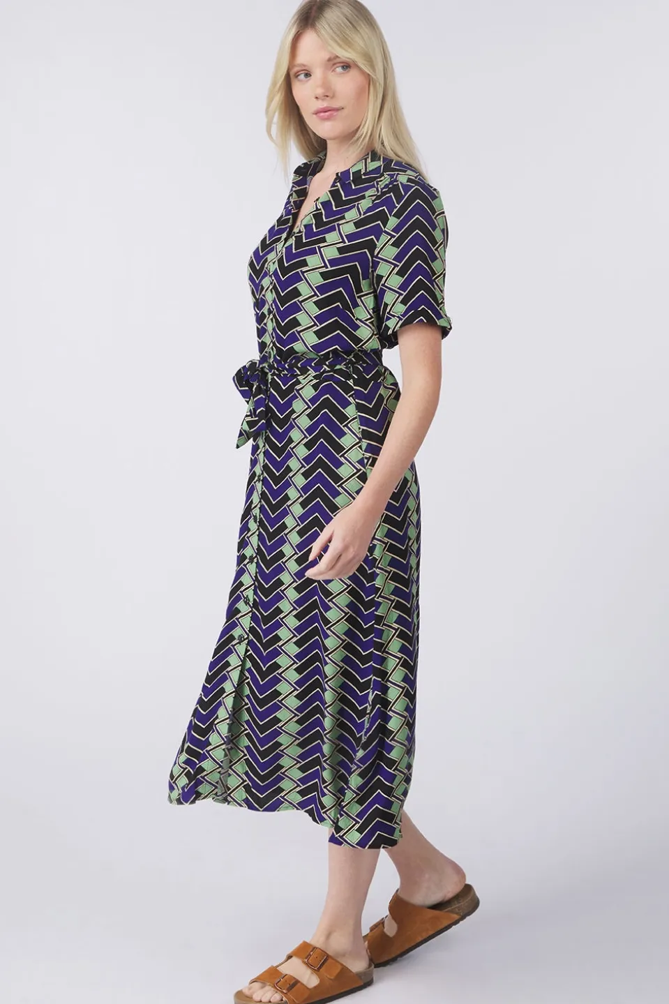 King Louie Jurk Olive Midi Dress Caen