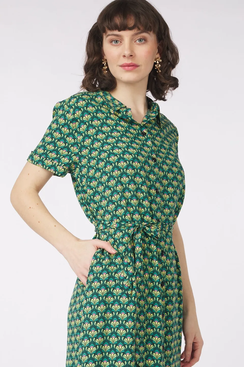 King Louie Jurk Vica Dress Toulouse Dobby
