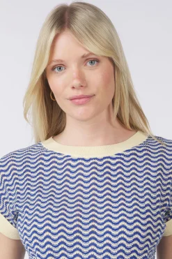 King Louie Trui Boatneck Top Tide