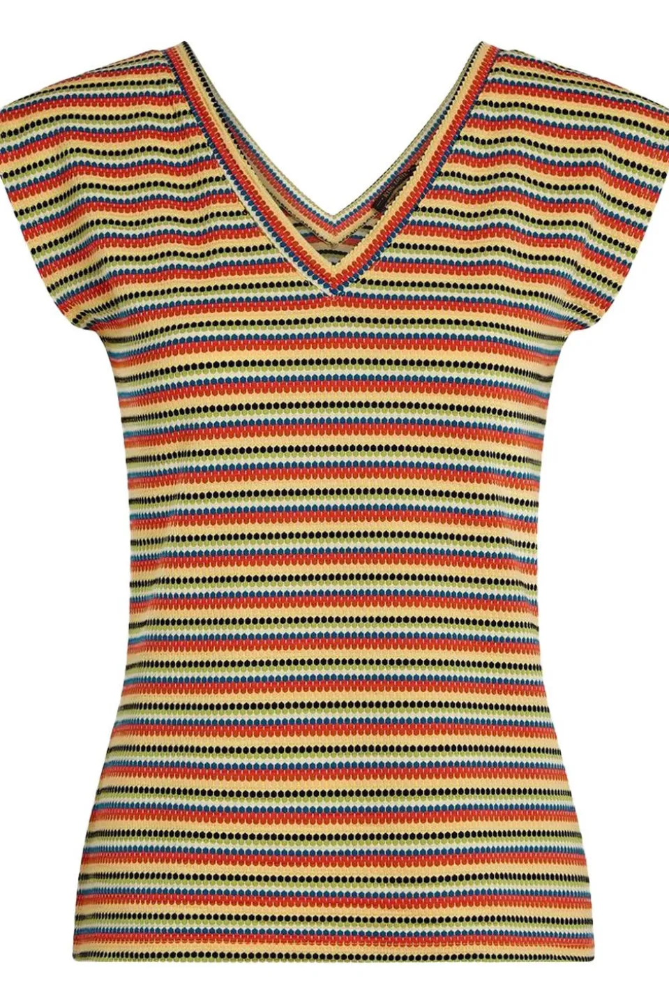 King Louie T-Shirt Double V Top Beebop Stripe