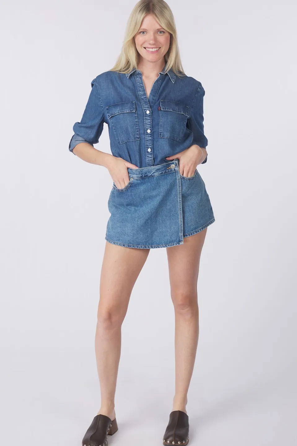 Levi's Hemd Doreen Utility Dark Indigo - Worn In