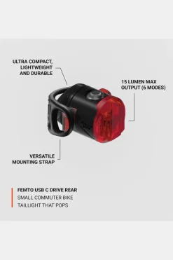 Lezyne Fietsverlichting Femto Usb C Drive Rear