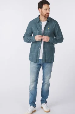 Lyle & Scott Hemd Houndstooth Check Flannel Vintage