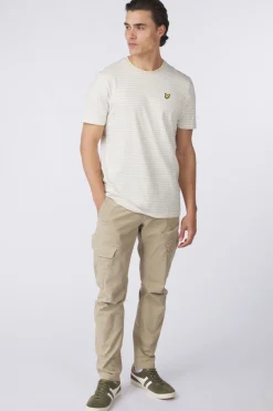 Lyle & Scott T-Shirt Linen Blend Breton Stripe Legacy