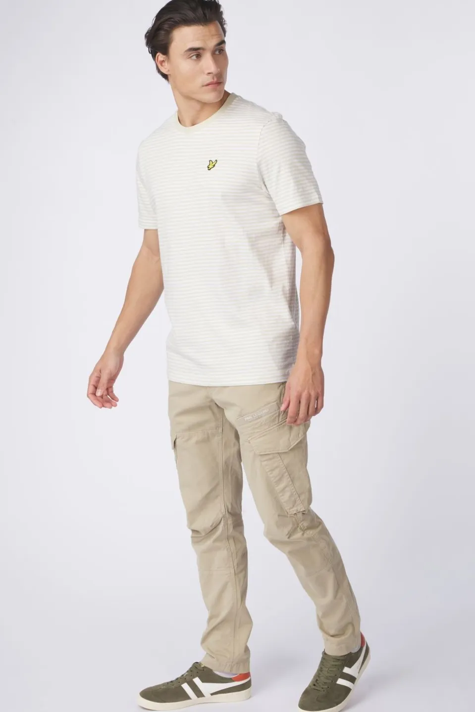 Lyle & Scott T-Shirt Linen Blend Breton Stripe Legacy
