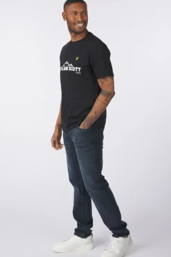 Lyle & Scott T-Shirt Mountain Outline Graphic Graphics