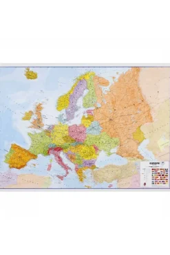 Maps International Europe pol. gepl. met latjes ENG mi