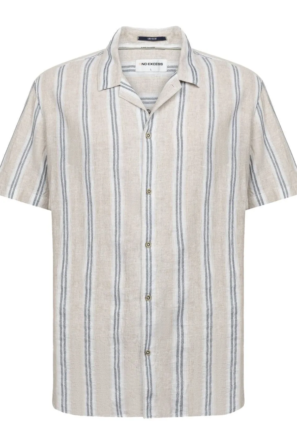 No Excess Hemd Shirt Dobby Vertical Stripe With Linen