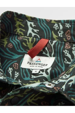 Passenger Clothing ltd Hemd Way Ripstop Printed Short Sleeve