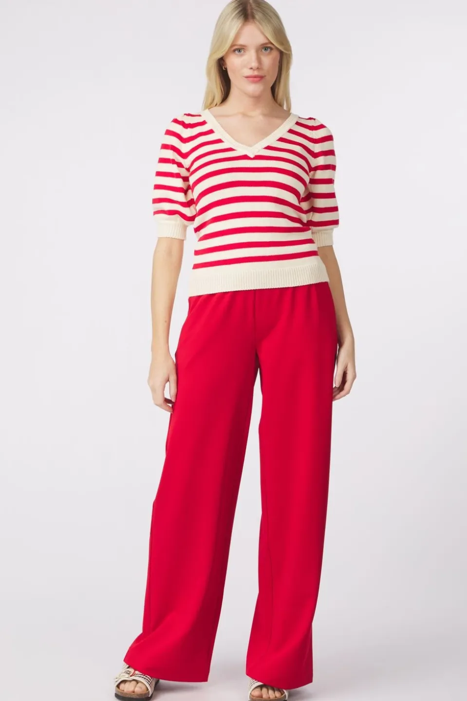 Pom Amsterdam Broek Scarlet Red Summer