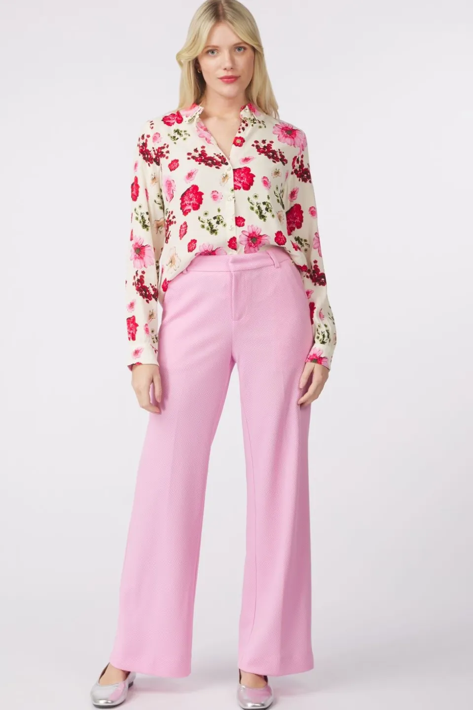 Pom Amsterdam Broek Wide Leg Rose Pink