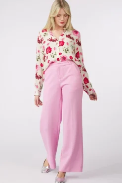 Pom Amsterdam Broek Wide Leg Rose Pink