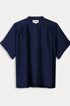 Pom Amsterdam Hemd Deep Dark Blue