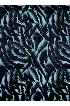 Pom Amsterdam Sjaal Feathers Blue