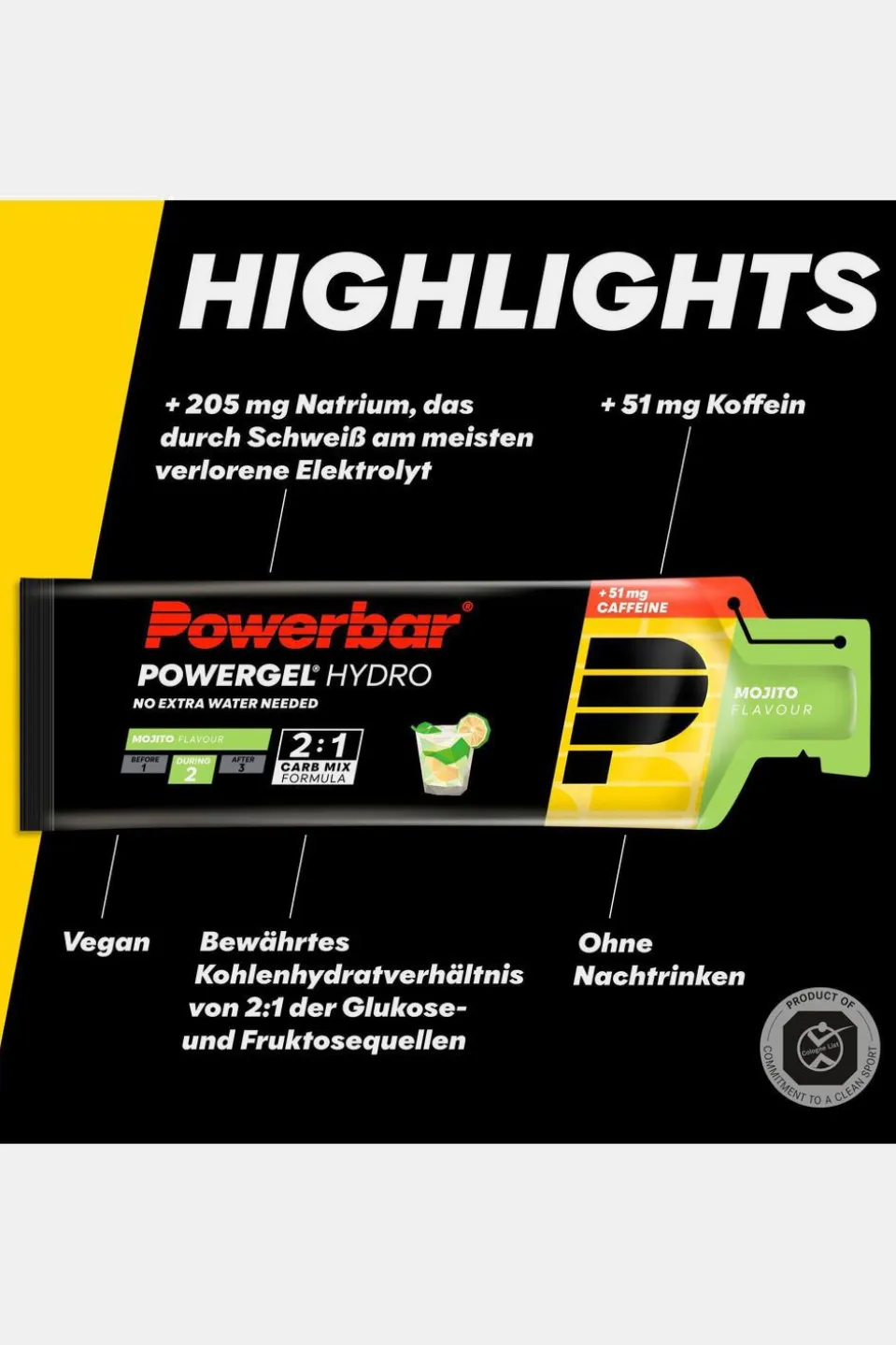 Powerbar Gel Powergel Hydro Mojito (Caffeine)