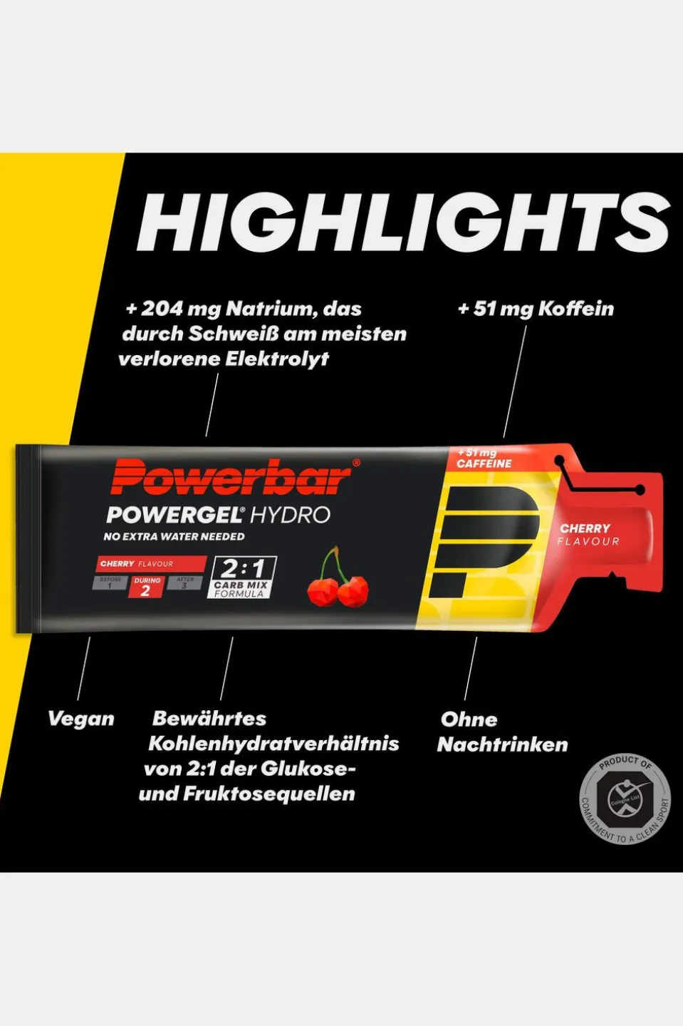 Powerbar Gel Powergel Hydro Cherry (Caffeine)
