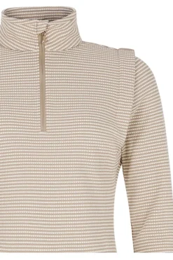 Protest Fleece Ivory 1/4 Zip Active Top