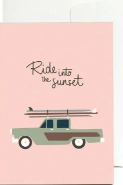 Roadtyping Wenskaart Ride Into The Sunset