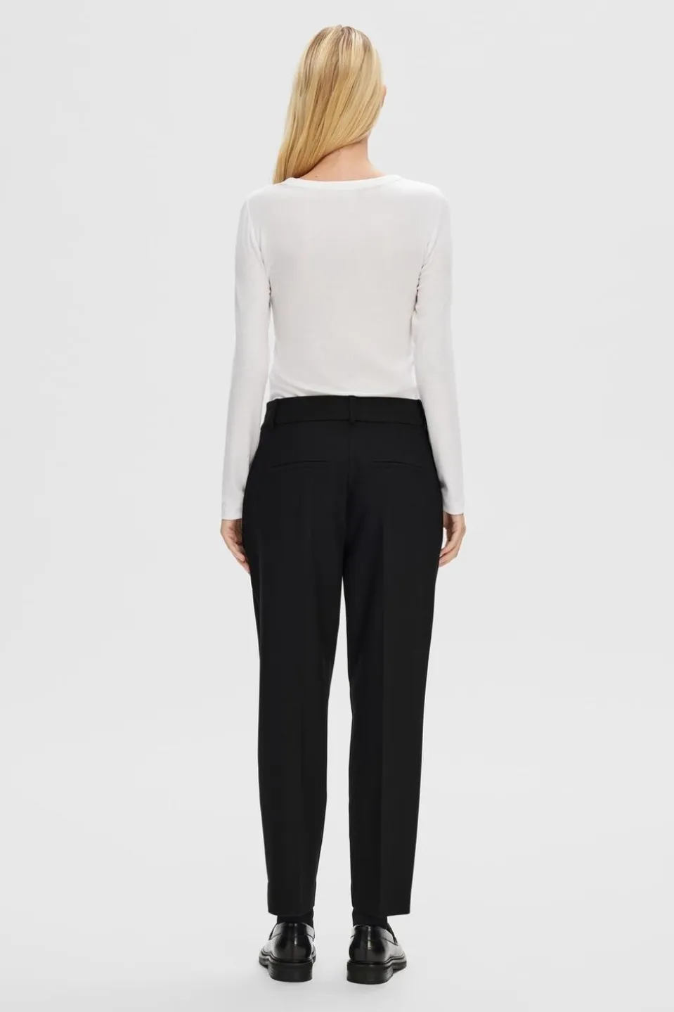 Selected Broek Rita-Ria Cropped Black