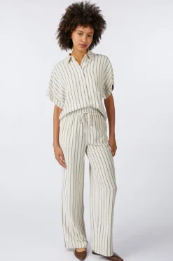 Selected Broek Viva-Gulia Striped Sun