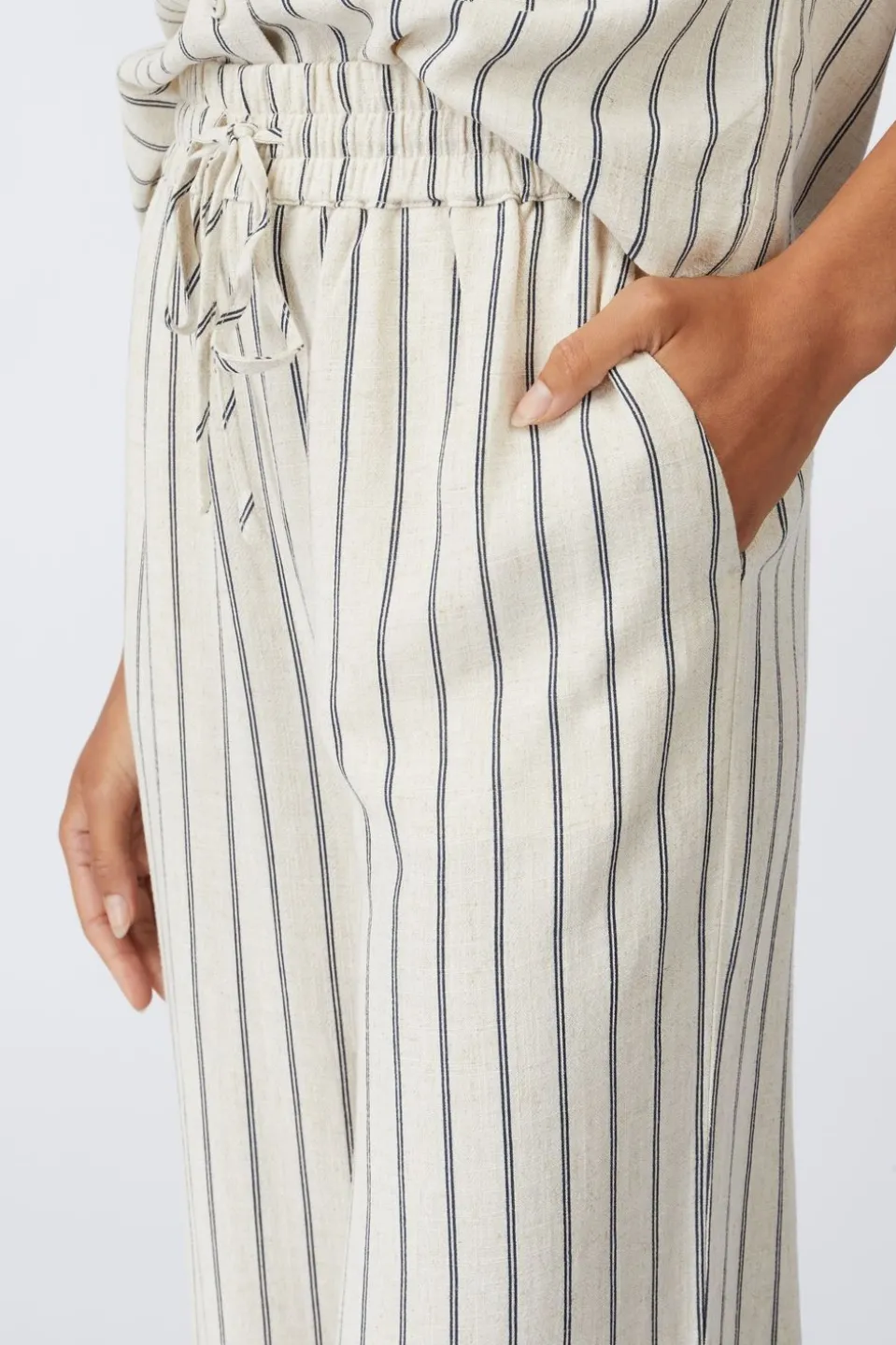 Selected Broek Viva-Gulia Striped Sun