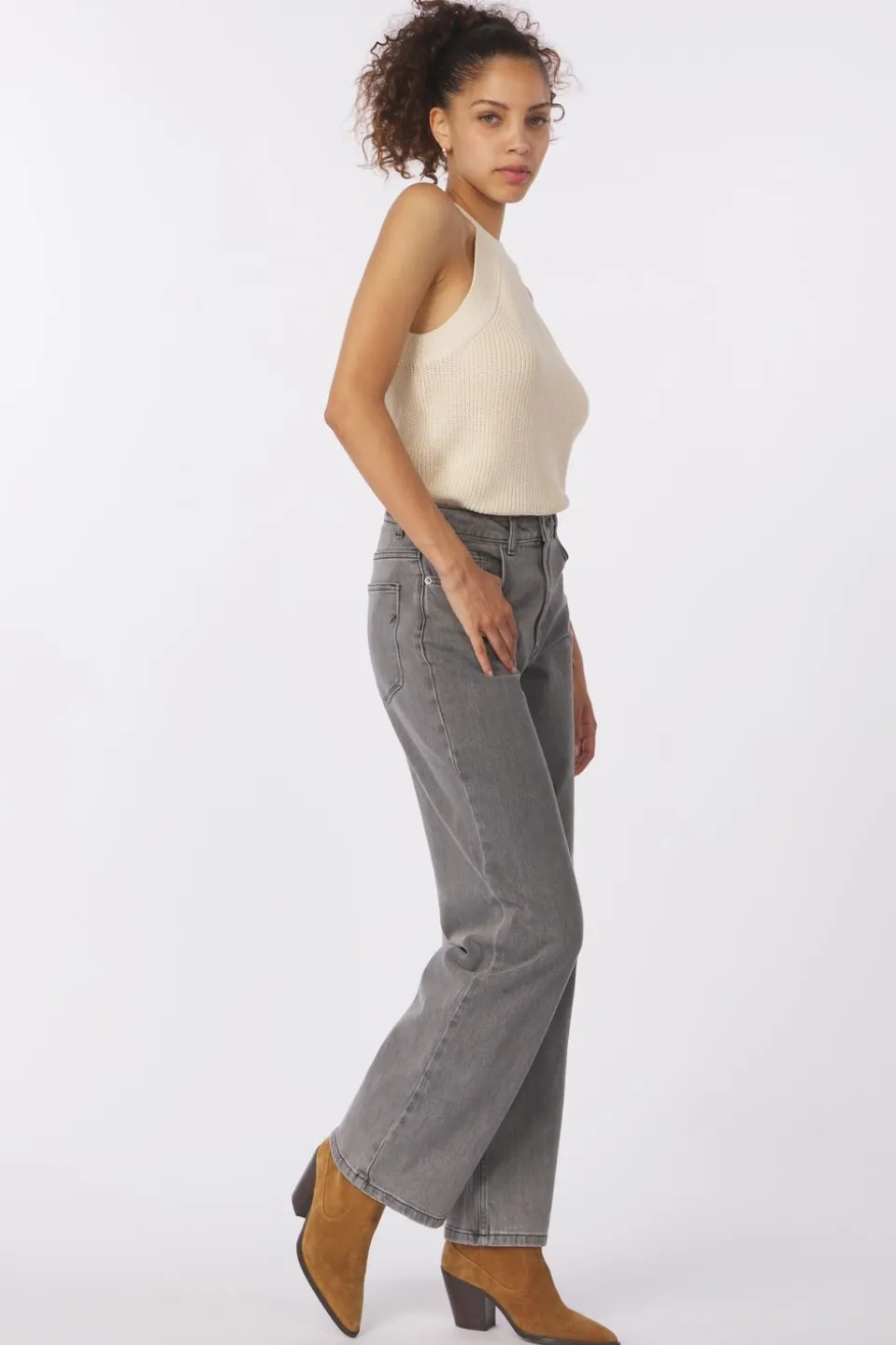Selected Jeans Alice Wid Long Eloise Gre Jea