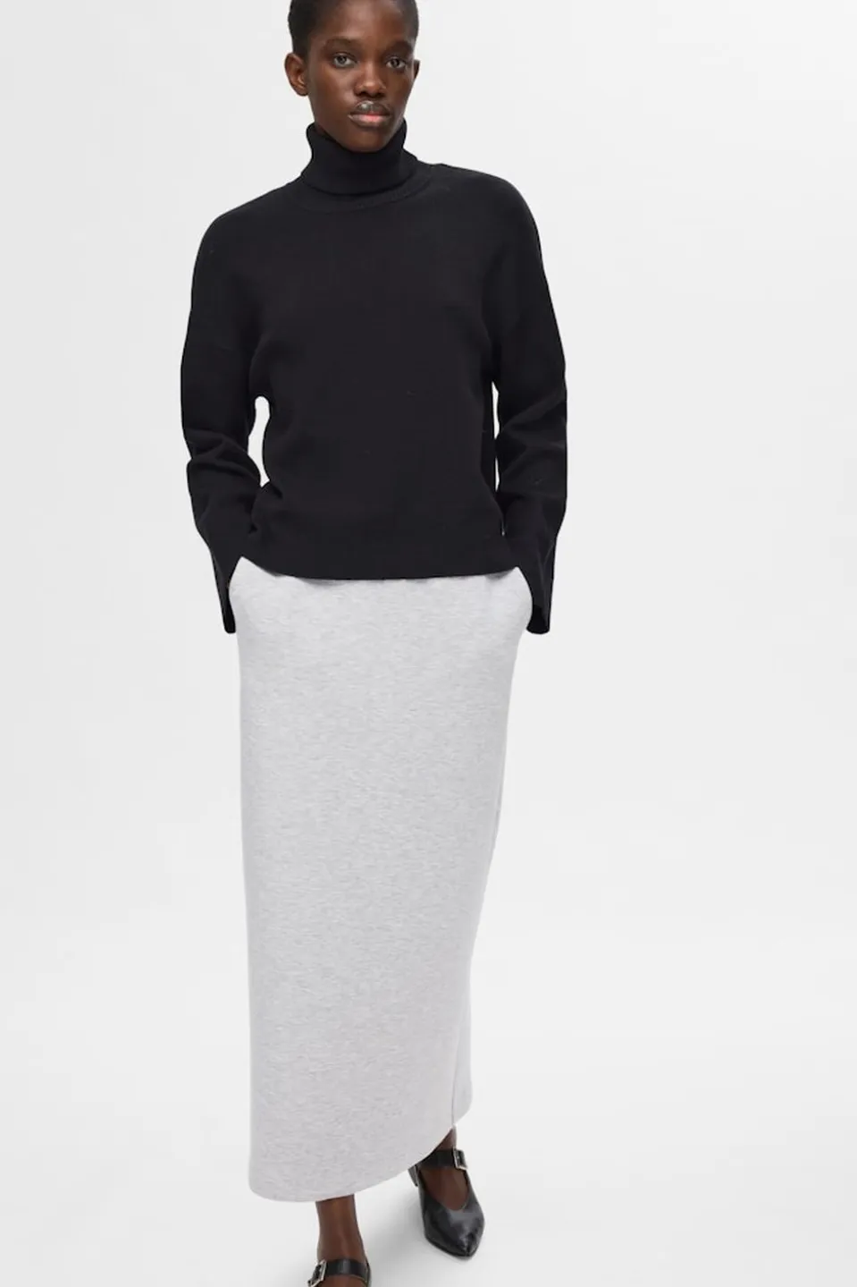 Selected Rok Jamila Hw Midi Skirt
