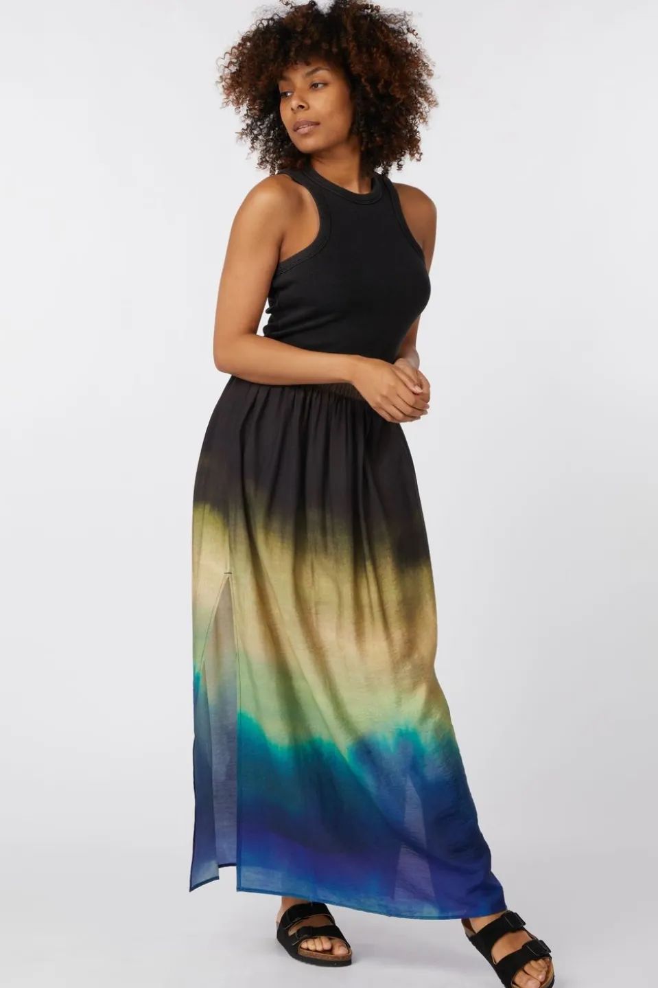 Selected Rok Vilmi Hw Aop Maxi Slit Skirt B