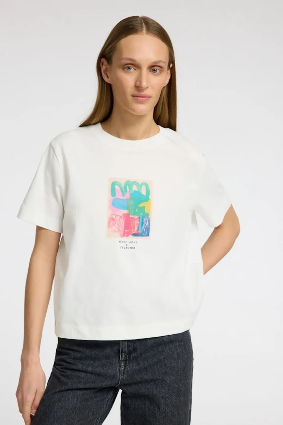 Selected T-Shirt Essential Boxy Printed